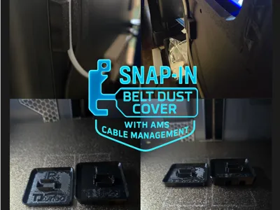 Snap-in Belt Covers w/cable holder P1P, P1S & X1C