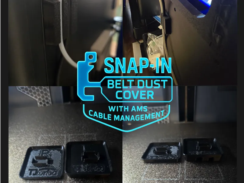 Snap-in Belt Covers w/cable holder P1P, P1S & X1C