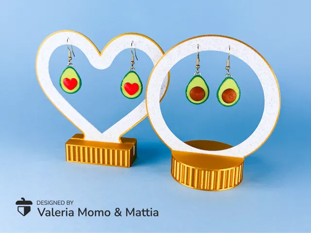 Earrings Display, Heart Circle Arc Shape, ShowCase