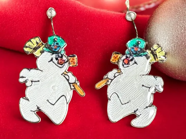 Frosty the Snowman earrings