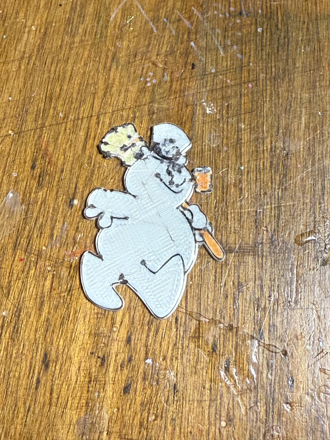 Frosty the Snowman earrings view 2