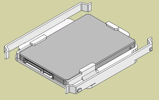SSD holder toolless adapter 3.5" to 2.5"