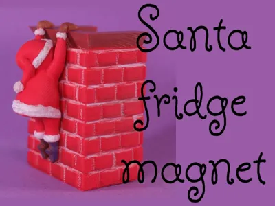 Santa Chimney Fridge Magnet