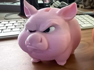 Grumpy Piggy Bank – Angry Cute Cartoon Pig - AMS