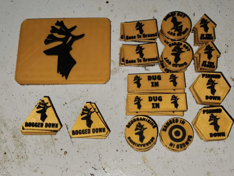 2nd Gerbirgsjager Flames of War Tokens 