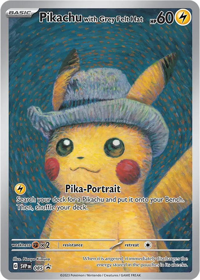 Pikachu Scream Pokemon Card X Louvre