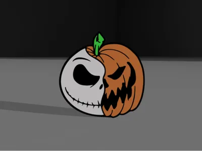 Jack Skellington Pumpkin Head Lightbox