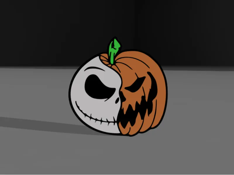 Jack Skellington Pumpkin Head Lightbox
