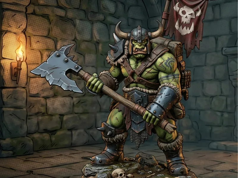 Orc Warrior for DnD 
