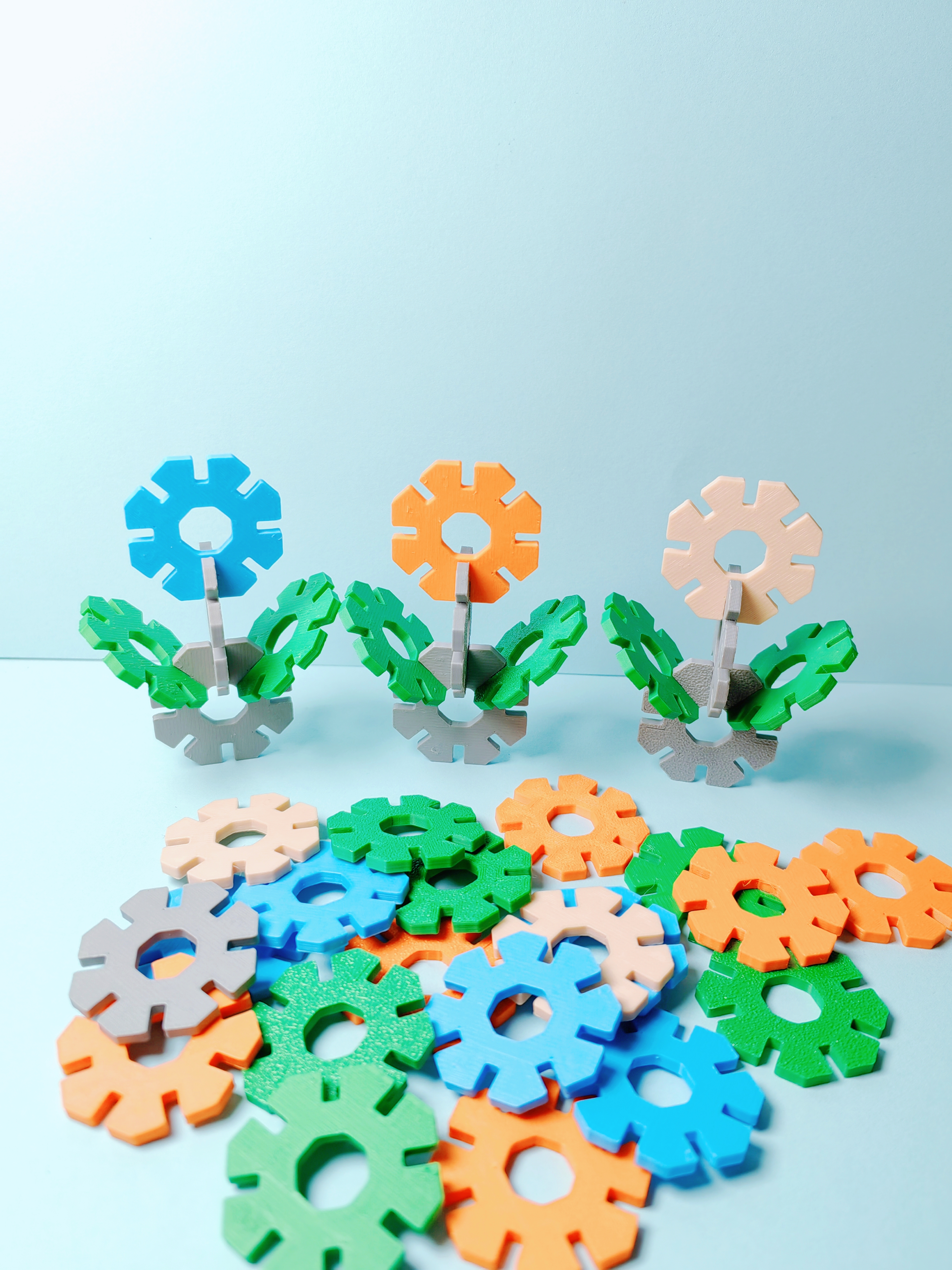 Miniatura 3 do modelo 3D 益智多边形雪花插片