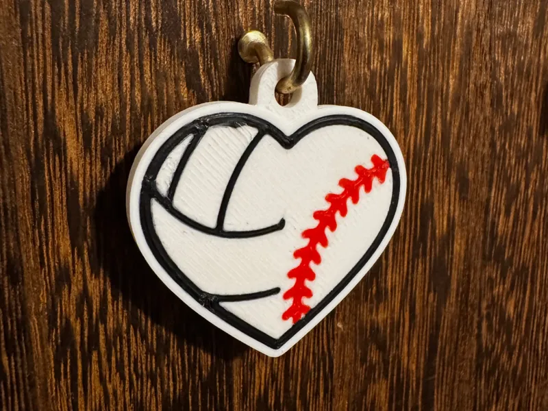 Baseball Volleyball Heart