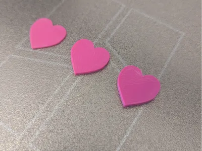 Hearts 1mm, 2mm, 3mm, small tokens, fast print