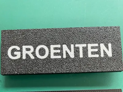 Miele Freezer drawer label
