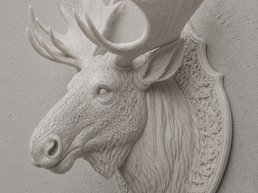 Moose Head Mount – Ultra Detailed Wall Trophy 