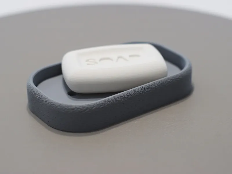 Modern Textured Soap Dish - Fuzzy Skin Finish