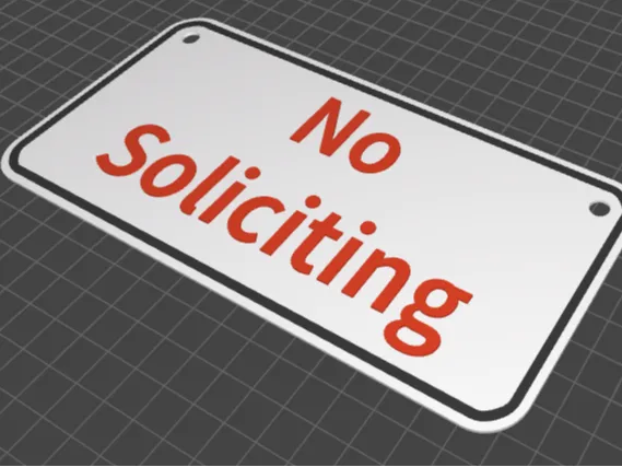 No Soliciting Sign
