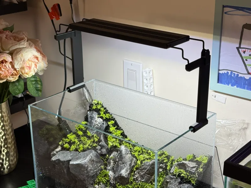 Aquarium light riser for 5mm rimless tank (skinny)