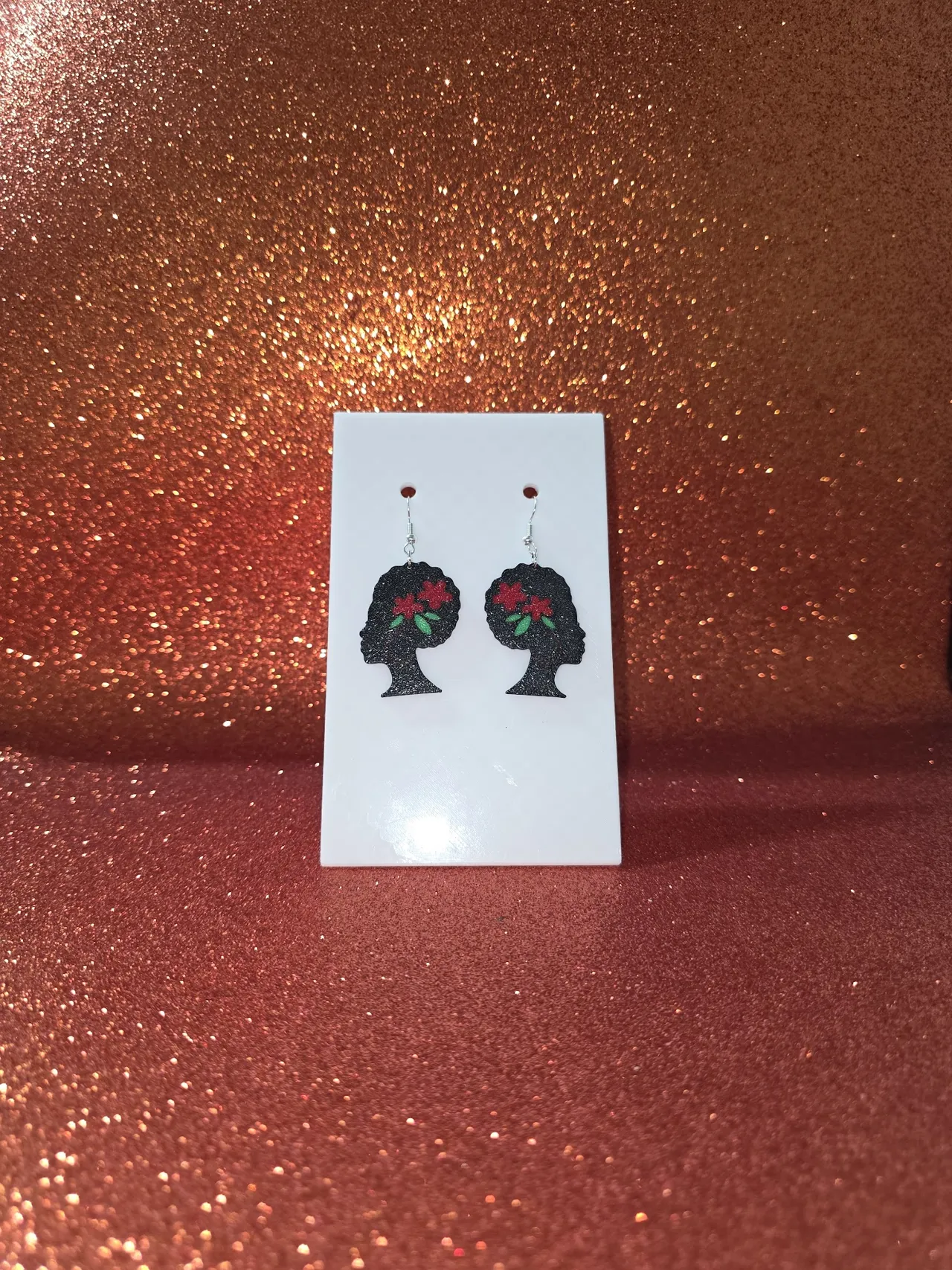 Beauty of woman earrings view 2