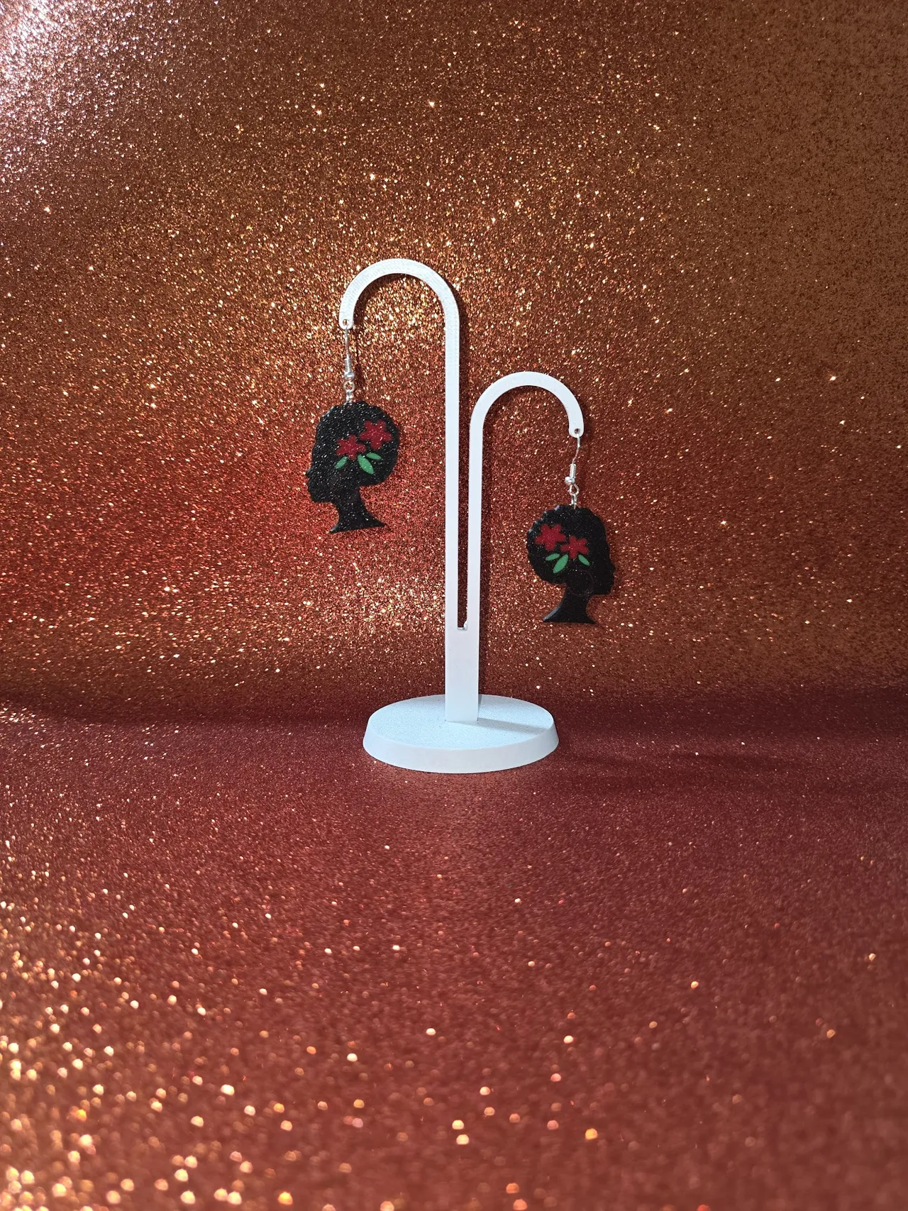 Beauty of woman earrings view 3