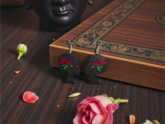 Beauty of woman earrings
