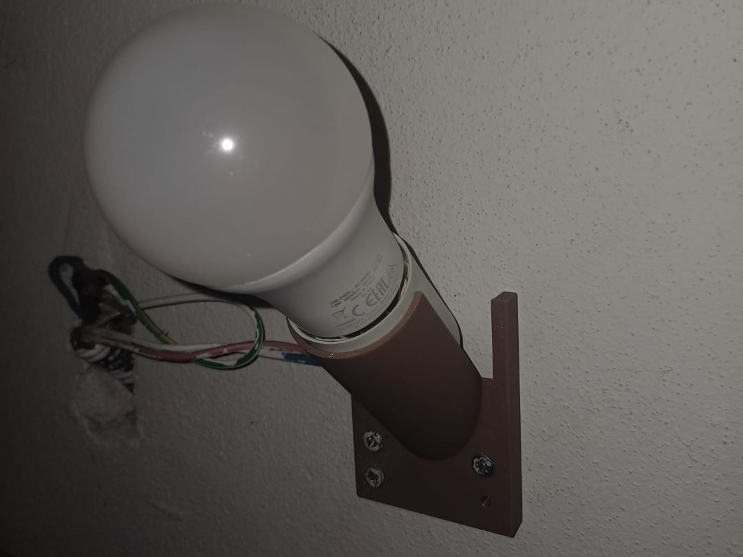 Bulb Holder Minimalist Angled Wall Lamp 