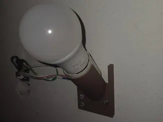 Bulb Holder Minimalist Angled Wall Lamp 