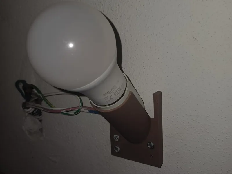 Bulb Holder Minimalist Angled Wall Lamp 