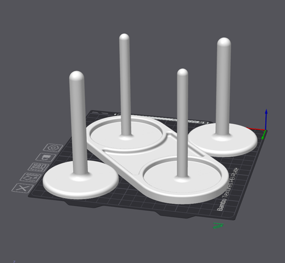 Miniatura 2 do modelo 3D 双轴毛线轴，轻便加强版（参数化，可定制尺寸）