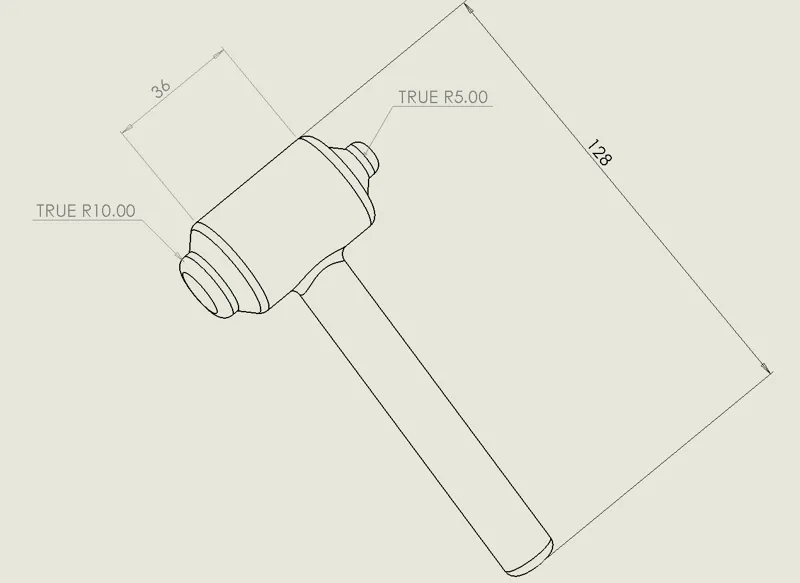 Small 3D Printed Hammer