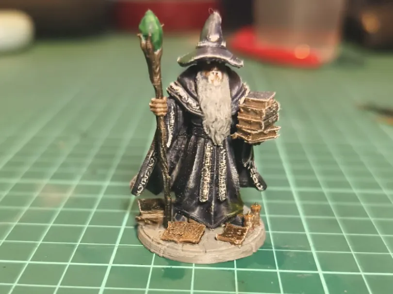 D&D Wizard miniature - Free 3D Print Model - MakerWorld