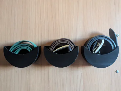 Wall-mounted belt holder