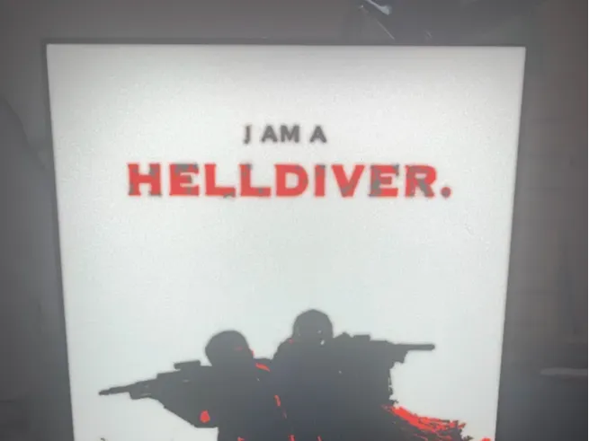 Helldivers 2 Lightbox (I AM A HELLDIVER)