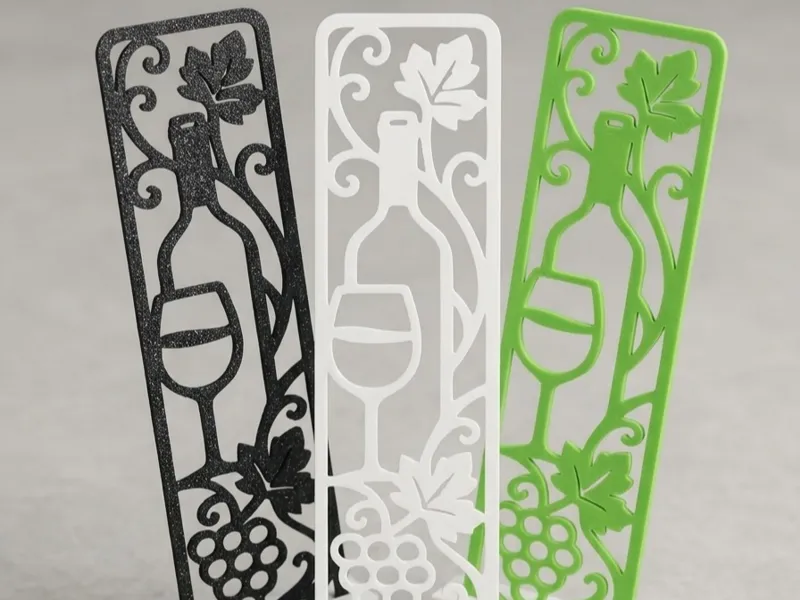 Wine Cutout Bookmark | Fast Single-Color Print