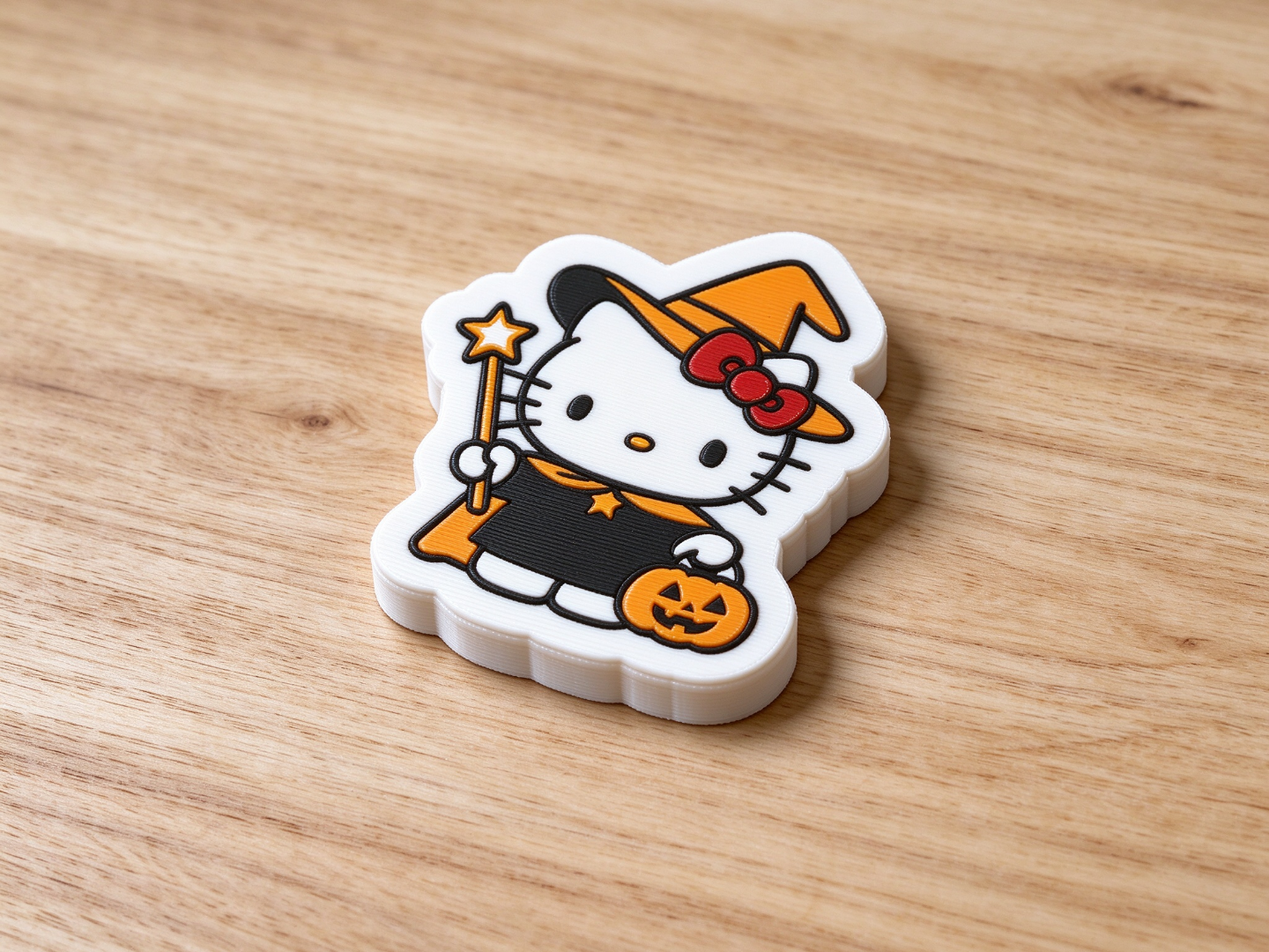 魔杖hellokitty可爱钥匙扣挂件-2026万圣节装饰-儿童万圣节礼物玩具钥匙链 3D model