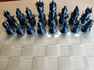Ice Crystal Chess Set