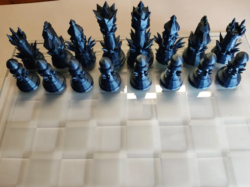 Ice Crystal Chess Set