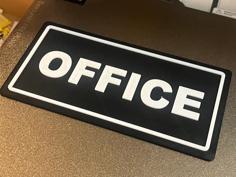 Office sign on door