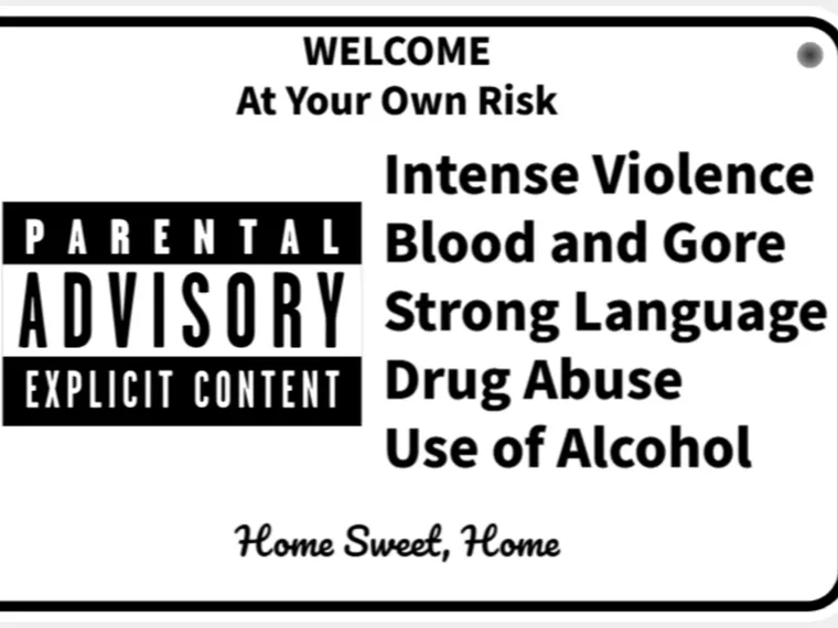 Parental advisory explicit content home sign by user_3320747995 ...