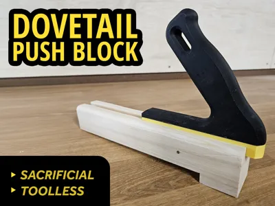 Dovetail Push Block Handle for Woodworking