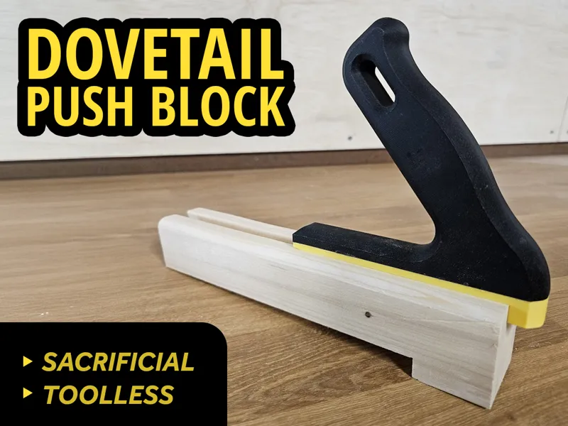 Dovetail Push Block Handle for Woodworking