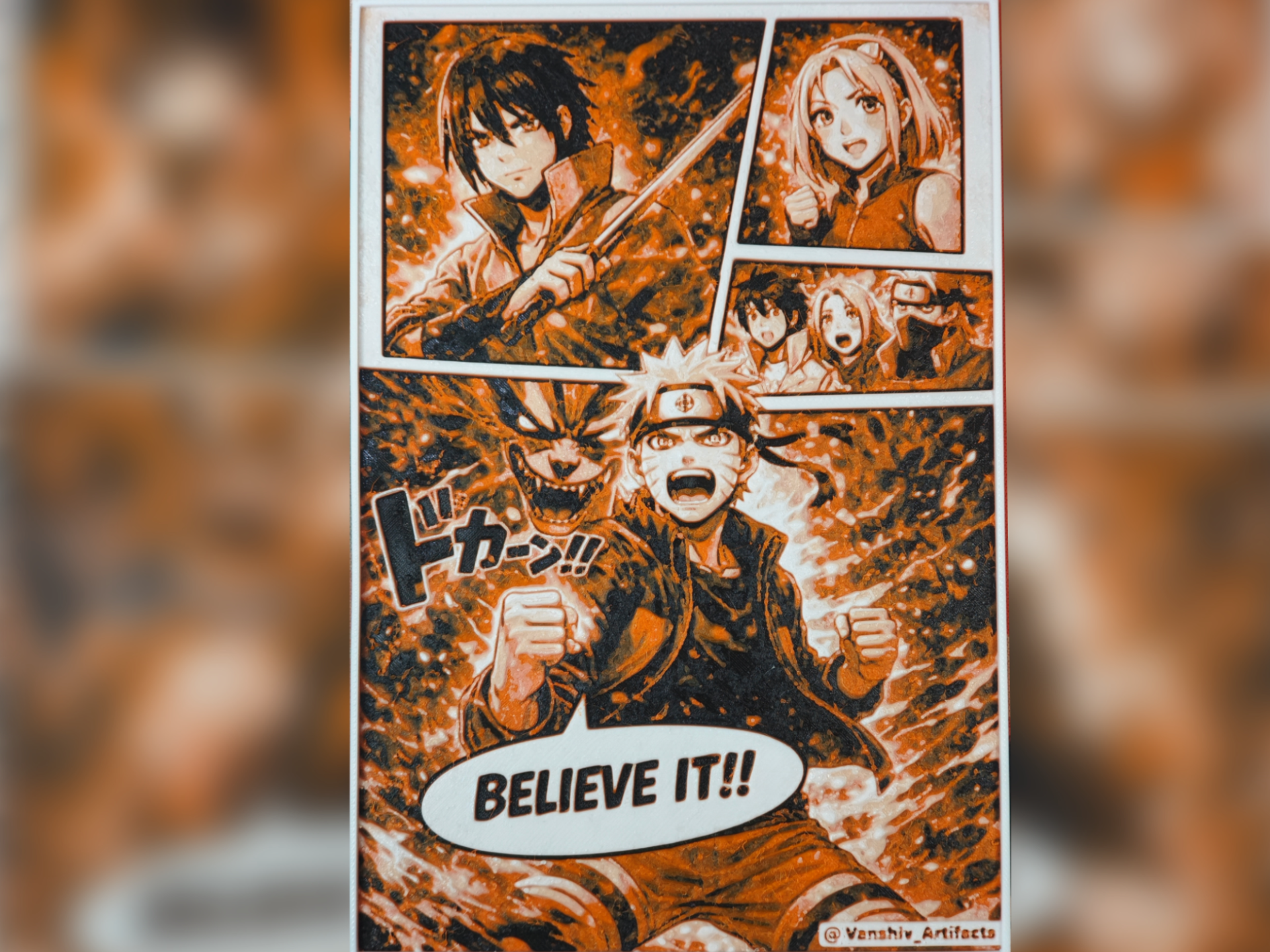 Naruto – Manga Style HueForge Wall Art