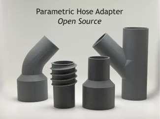 Parametric vacuum hose connector