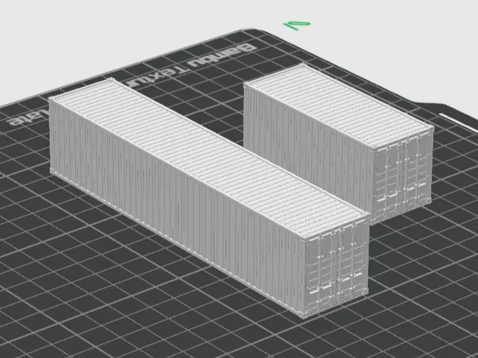 HO 1/87 scale Blank Container 40ft and 20ft