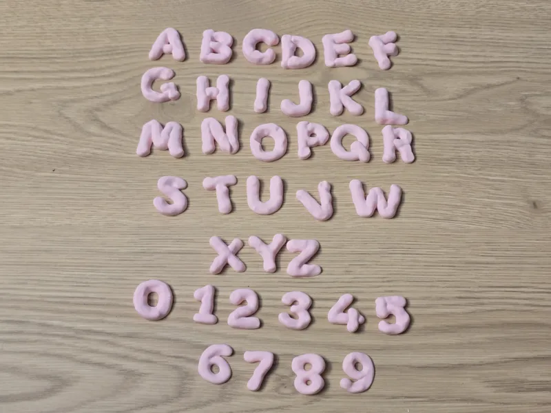Melted Marshmallow Font Wavy-Gravy ABCs & Numbers