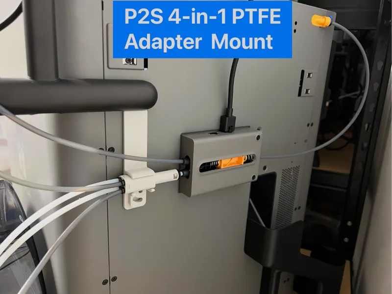 P2S Bambulab 4-in-1 PTFE Adapter Mount (no screws)