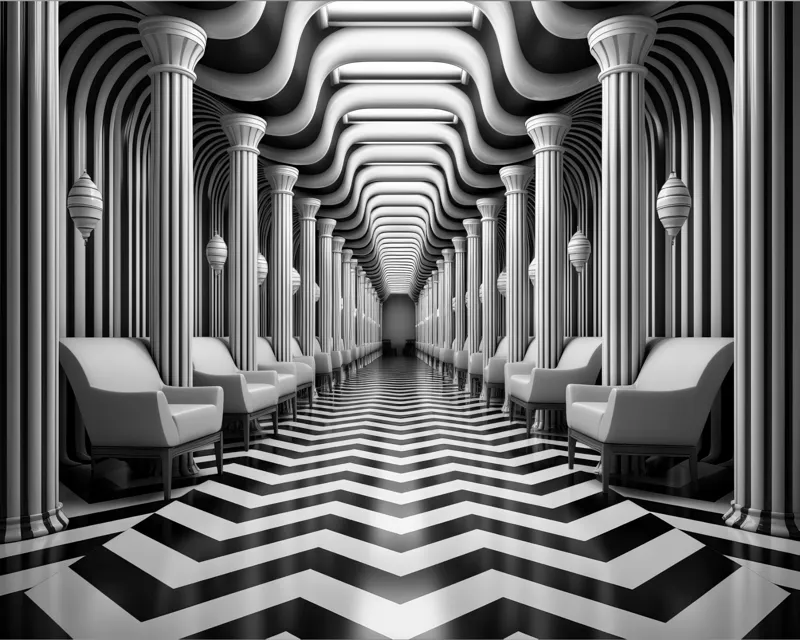 Abstract Depth Illusion - 3 Color Hueforge Filament Painting