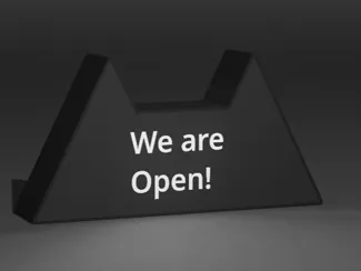We are open sign