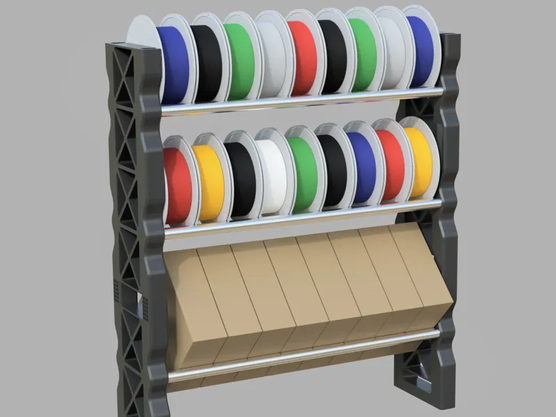 Modular 3D Printed Filament Rack