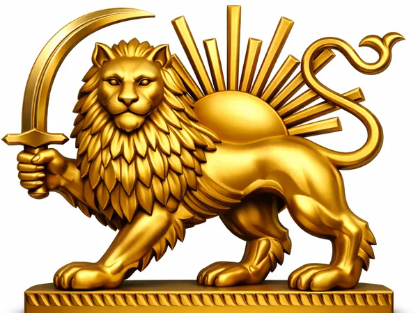 Lion et Soleil persan – modèle 3D