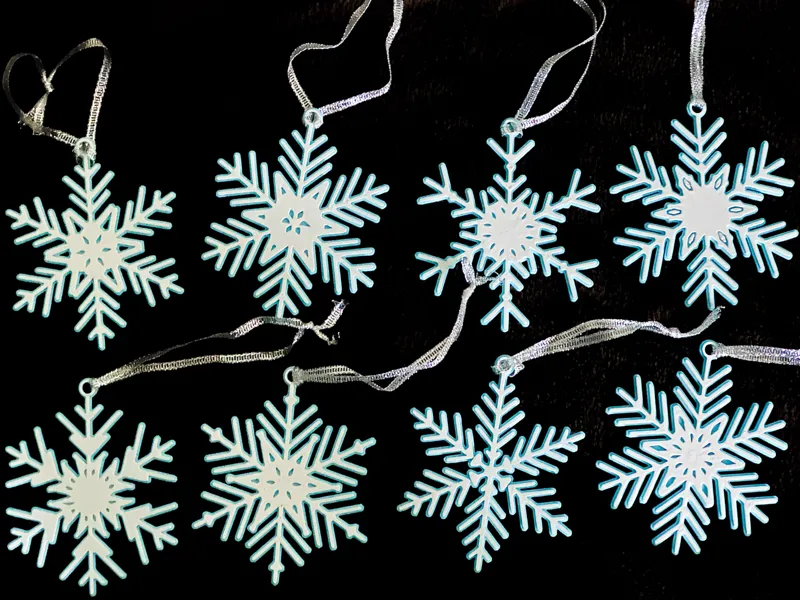 Dual Colour Snowflakes - 8 variations 